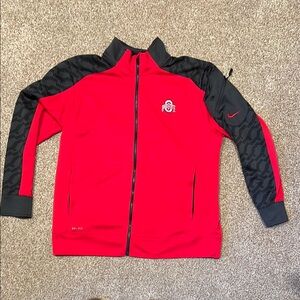 Nike Red and Black Ohio State warm-up Jacket